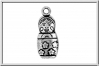 Anh�nger "Matrjoshka", 9x22mm, antiksilberfb., Metall, 1 Stk.