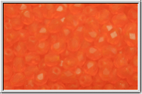 B�hm. Glasschliffperle, feuerpol., 4mm, orange, trans., matte, 50 Stk.