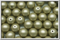 b�hm. Glasperle, rund, 8mm, champagne, met., satin, 10 Stk.