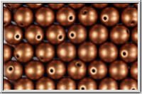 b�hm. Glasperle, rund, 6mm, copper, met., satin, 25 Stk.