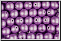 b�hm. Glasperle, rund, 6mm, amethyst, met., satin, 25 Stk.