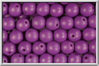 b�hm. Glasperle, rund, 6mm, violet, op., satin, 25 Stk.