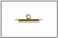 Slide tube, MIYUKI, 15mm, Messing, gold plated, 1 Stk.