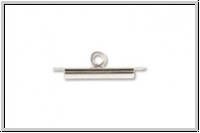 Slide tube, MIYUKI, 15mm, Messing, silver plated, 1 Stk.