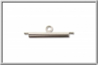 Slide tube, MIYUKI, 20mm, Messing, silver plated, 1 Stk.