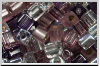 SB-03-Mix-b01, MIYUKI Squares, 3mm, Mix "Lilacs", 10g