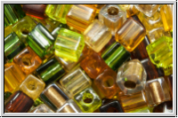 SB-03-Mix-b07, MIYUKI Squares, 3mm, Mix "Earthtone", 10g