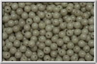 b�hm. Glasperle, rund, 3mm, grey, op., 50 Stk.
