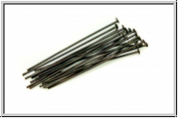 Kopf-/Nietstifte, 40/0,7mm, hematitefb., Messing, 20 Stk.