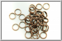 Spaltringe, rund, 5x0,6mm, antikkupferfb., Messing, 20 Stk.