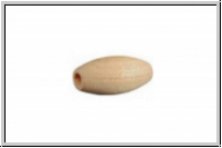 Holzperle, Olive, natur, ca. 6x12mm, 10 Stk.