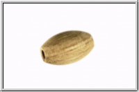 Holzperle, Olive, natur, ca. 12x18mm, 1 Stk.