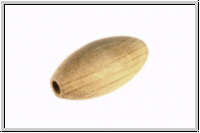 Holzperle, Olive, natur, ca. 13x25mm, 1 Stk.