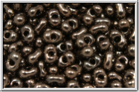 Farfalle Perlen, 4x2mm, chocolate, metallic, 10 g