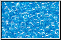 Farfalle Perlen, 4x2mm, aqua, trans., luster, 10 g