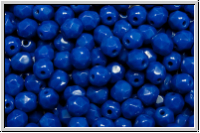 B�hm. Glasschliffperle, feuerpol., 4mm, blue, royal, op., 50 Stk.