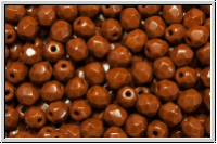 B�hm. Glasschliffperle, feuerpol., 4mm, terracotta, op., 50 Stk.