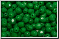 B�hm. Glasschliffperle, feuerpol., 4mm, green, forest, op., 50 Stk.