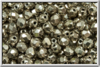 B�hm. Glasschliffperle, feuerpol., 4mm, black, op., full argentic, 50 Stk.
