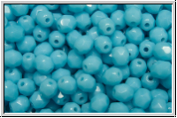 B�hm. Glasschliffperle, feuerpol., 4mm, blue, baby, op., 50 Stk.