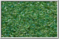 RR-15-0277, MIYUKI Rocailles, 15/0, crystal, trans., lime-ld., AB, 5g