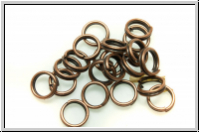 Spaltringe, rund, 5x0,7mm, antikkupferfb., Messing, 10 Stk.