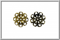 Perlenkappe "8 Petals", filigran, 14x6mm, antikmessingfb., Messing, 10 Stk.