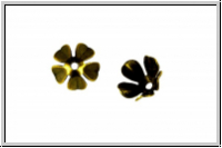 Perlenkappe "Potentilla", 8x4,5mm, antikmessingfb., Messing, 10 Stk.