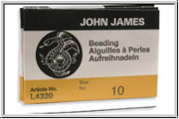 Perlennadeln, JOHN JAMES, #10, 54mm L�nge, 25 Stk. im Briefchen