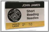 Perlennadeln, JOHN JAMES, #10, 32,5mm L�nge, 25 Stk. im Briefchen