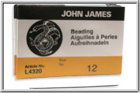 Perlennadeln, JOHN JAMES, #12, 51mm L�nge, 25 Stk. im Briefchen