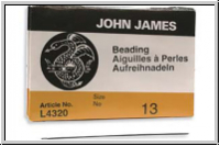 Perlennadeln, JOHN JAMES, #13, 49mm L�nge, 25 Stk. im Briefchen