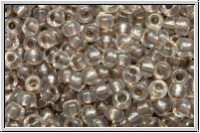 RR-11-2195, MIYUKI Rocailles, 11/0, crystal, trans., taupe-ld., 10g