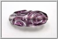 b�hm. Lampenperle, Olive, 29x13mm, crystal, trans., amethyst B�gen, 1 Stk.
