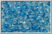 BB-1529, MIYUKI Berry Beads, 4,5x2,5mm, crystal, trans., met. blue-ld., 10g