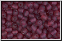 b�hm. Glasperle, rund, 4mm, wine, trans., matte, 50 Stk.