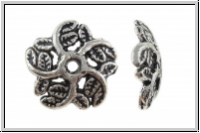 Perlenkappe "Blattkranz", 11x2,8mm, antiksilberfb., Tibetsilber, 10 Stk.