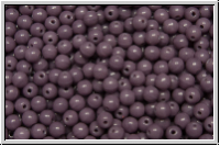 b�hm. Glasperle, rund, 3mm, lavender, dk., op., 50 Stk.