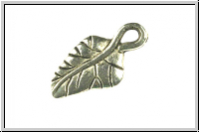 Anh�nger "Blatt", 15x7mm, silberfb., Tibetsilber, 1 Stk.