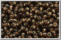 RR-11-0029, MIYUKI Rocailles, 11/0, root beer, trans., silver-ld., 10g