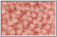 b�hm. Glasperle, rund, 4mm, rosaline, wolkig opal, 50 Stk.