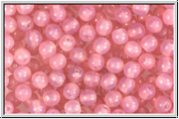 b�hm. Glasperle, rund, 4mm, rose water, opal, 50 Stk.