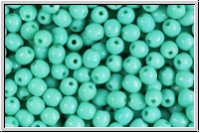 b�hm. Glasperle, rund, 4mm, green turquoise, op., 50 Stk.