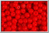 b�hm. Glasperle, rund, 4mm, red, op., 50 Stk.