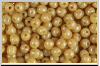 b�hm. Glasperle, rund, 4mm, beige, opal, luster, 50 Stk.