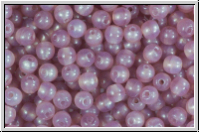 b�hm. Glasperle, rund, 4mm, amethyst, lt., opal, 50 Stk.