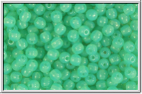 b�hm. Glasperle, rund, 4mm, turqouise, opal, 50 Stk.