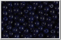 b�hm. Glasperle, rund, 4mm, night blue, op., 50 Stk.