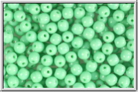 b�hm. Glasperle, rund, 4mm, mint, op., 50 Stk.
