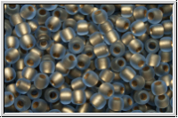 R-11-0997f, TOHO Rocailles 11/0, sapphire, lt., trans., gold-ld., matte, 10g